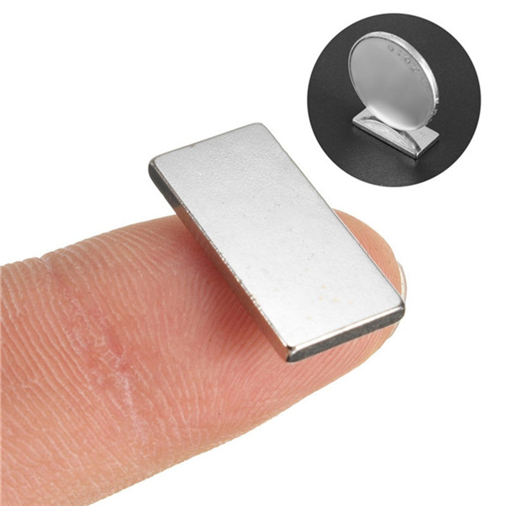 N50 10Pcs Neodymium Block Magnet 20x10x2mm Silver Super Strong Magnets - 50Pcs
