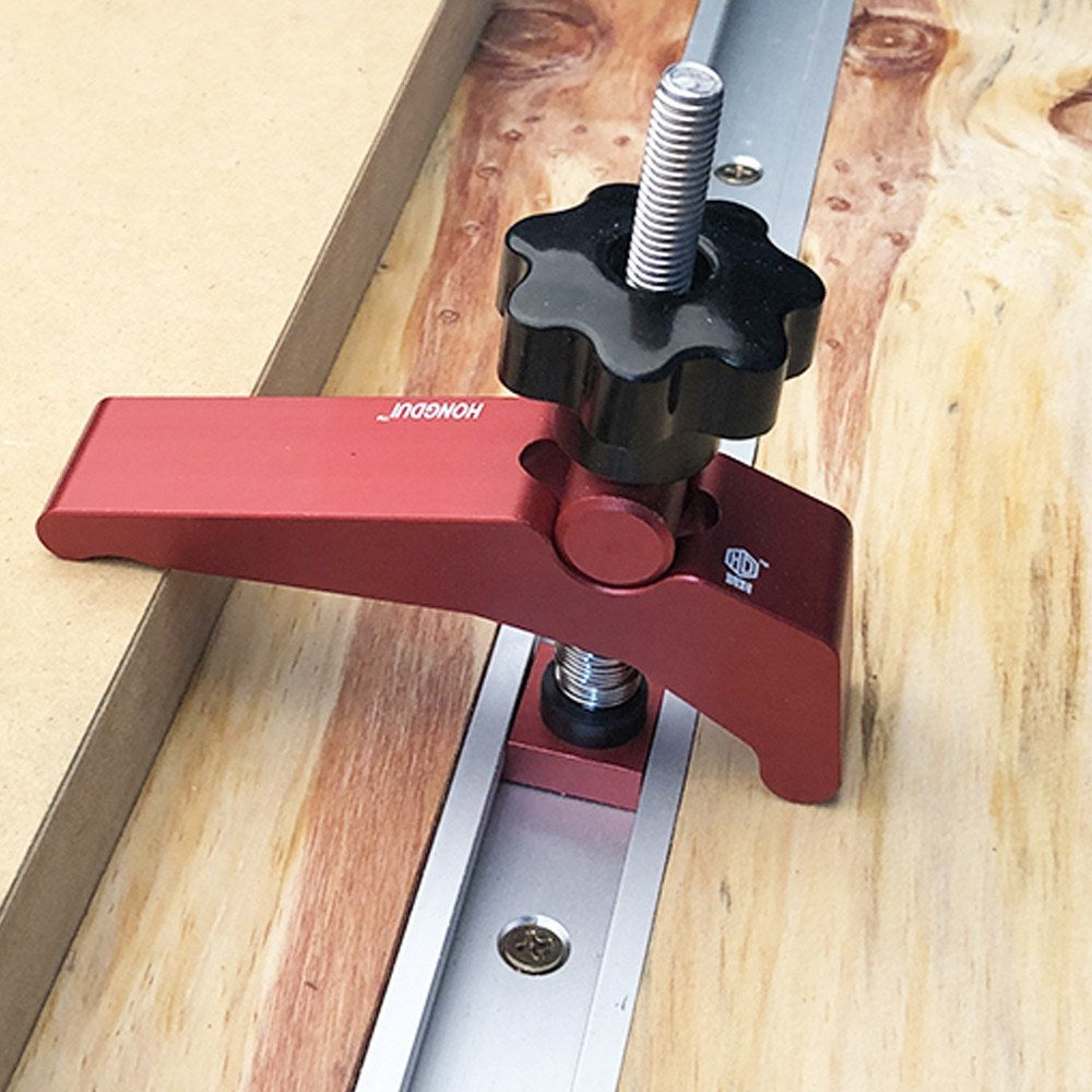 Quick Acting Hold Down Clamp T-slot T-track Clamp Set Aluminum Alloy Woodworking Tools