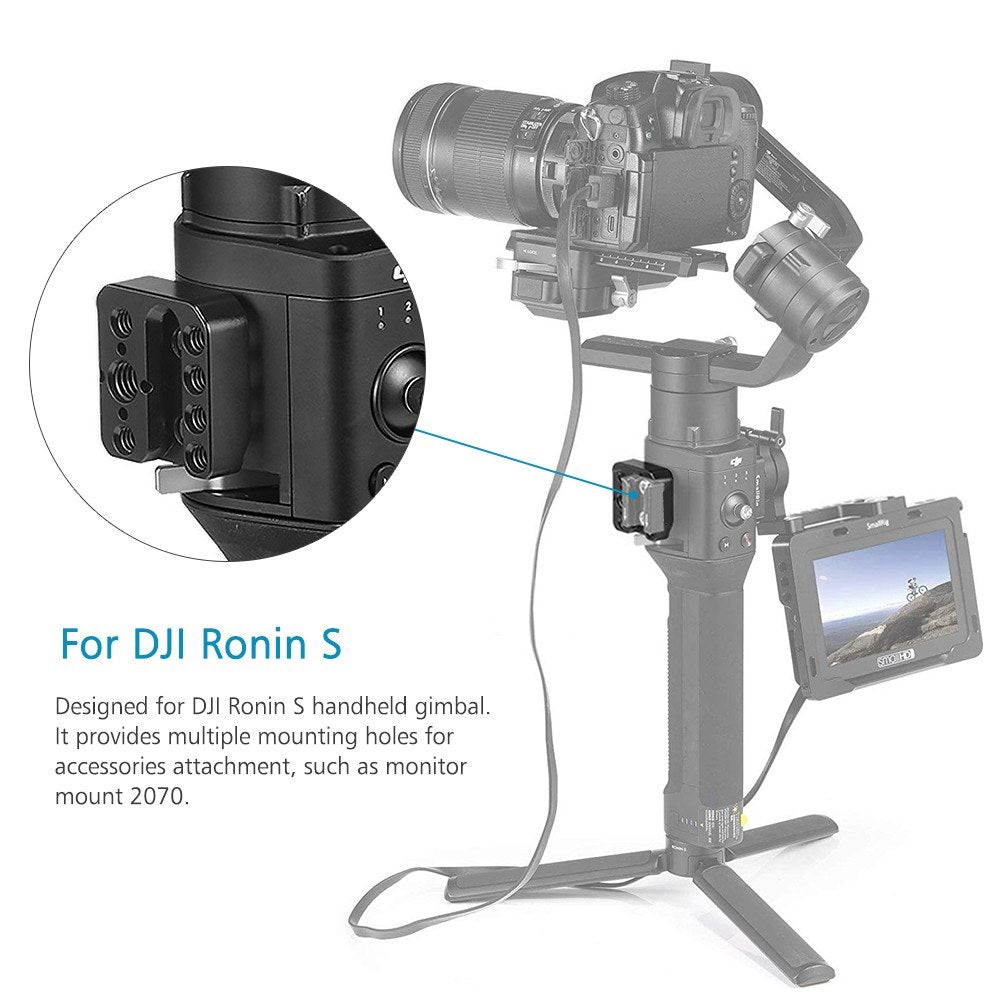 Aluminum Alloy Monitor Mount Holder for DJI Ronin S Gimbal Accessories Mounting Plate - Black