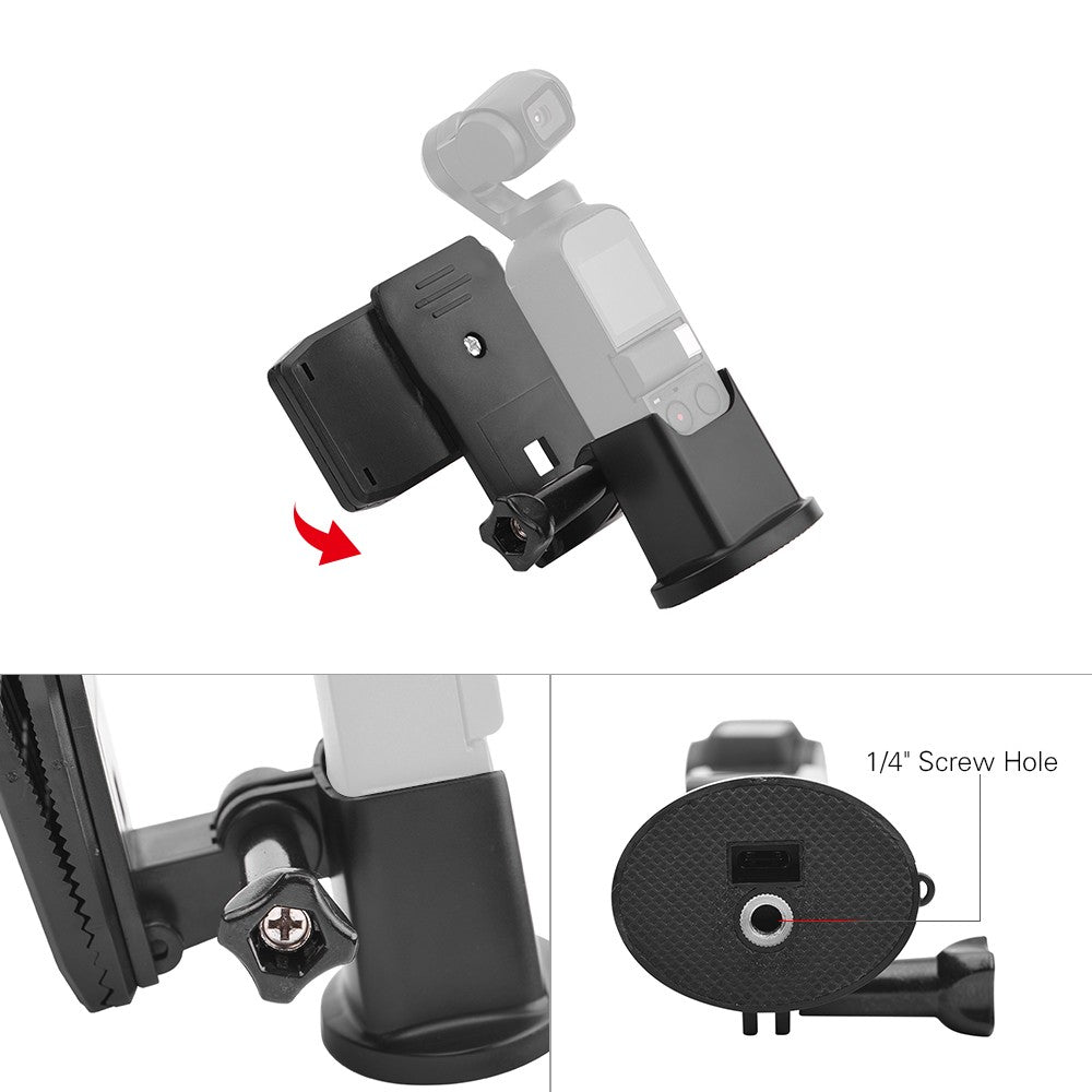 Expansion Base Adapter Holder Bracket Mount & Backpack Bag Clip Clamp Kit