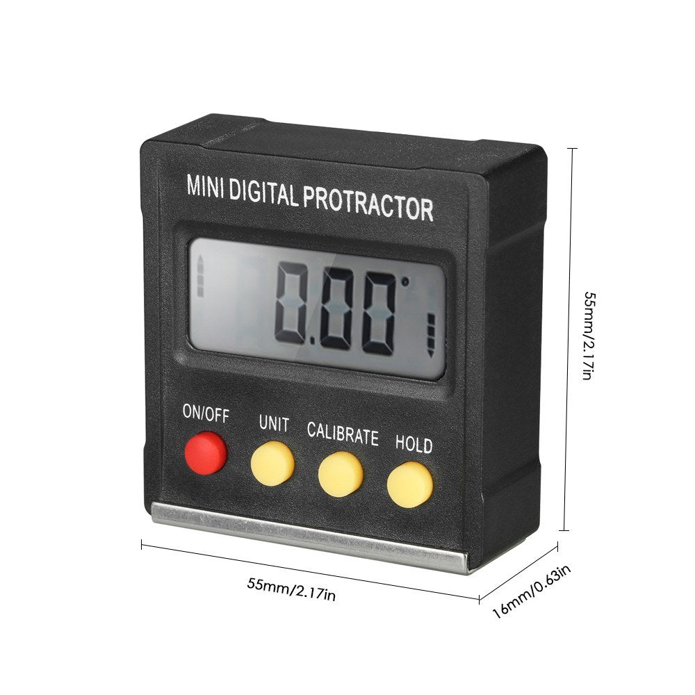 Multi-functional Mini Digital Display Protractor Inclinometer Level Meter 0.1 Degree Resolution