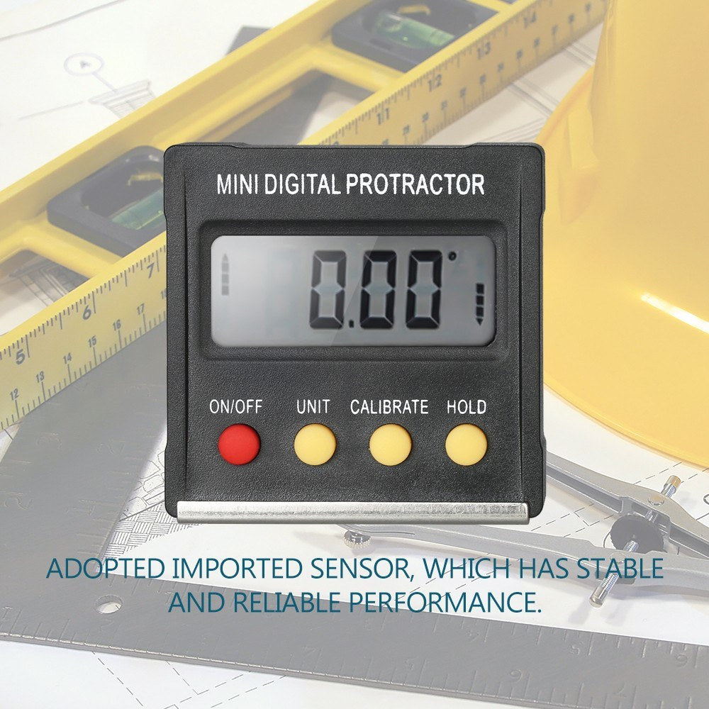 Multi-functional Mini Digital Display Protractor Inclinometer Level Meter 0.1 Degree Resolution