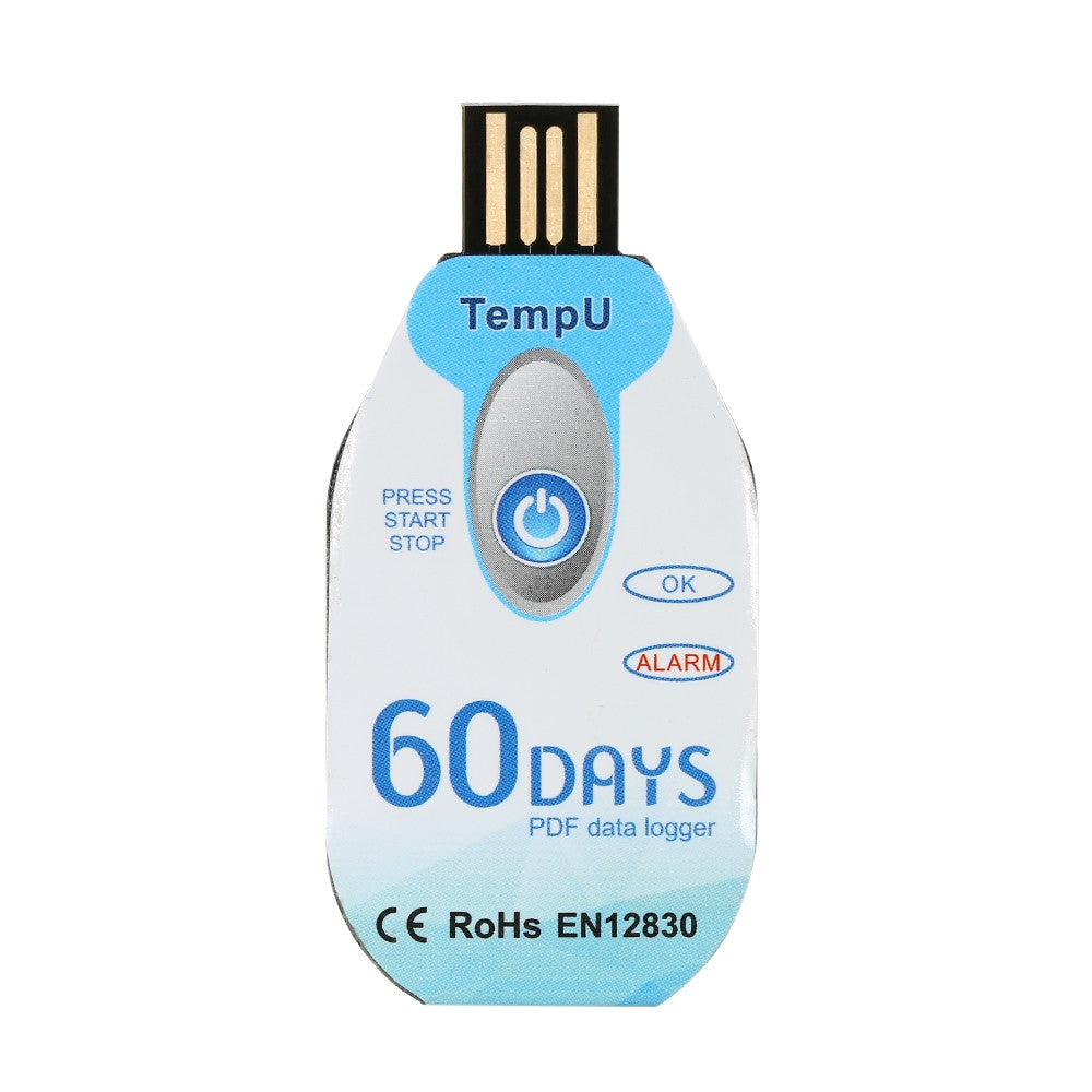 Waterproof USB 2.0 PDF Disposable Temperature Data Logger 60 Days Cold Chain Thermometer Recorder