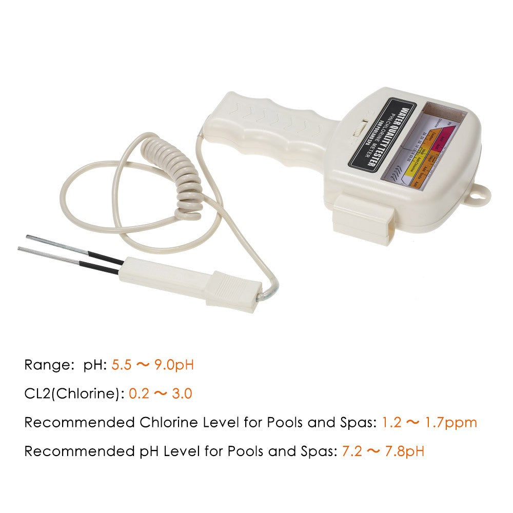 PH Meter Water Quality Tester pH/CL Meter CL2 Chlorine Tester Water Detector