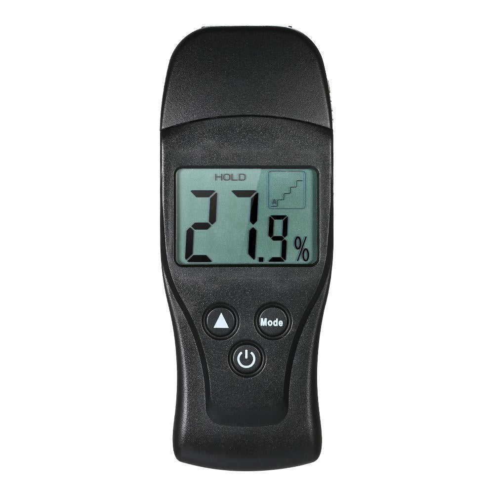 Handheld Mini Moisture Meter Digital LCD Lumber Damp Meter Wood Moisture Detector Humidity Tester for Timber Wood Drywall Plants Sheetrock Brick Mortar Concrete with 2 Pin Probe Range 0%?54%