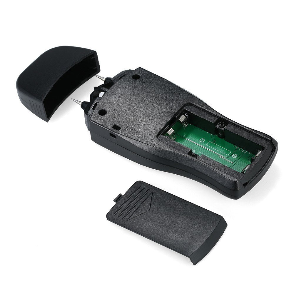 Handheld Mini Moisture Meter Digital LCD Lumber Damp Meter Wood Moisture Detector Humidity Tester for Timber Wood Drywall Plants Sheetrock Brick Mortar Concrete with 2 Pin Probe Range 0%?54%