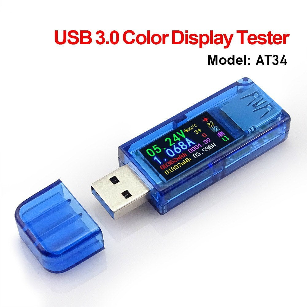 LCD Display Voltage Current Power Battery Charge Measuring Meter USB Tester