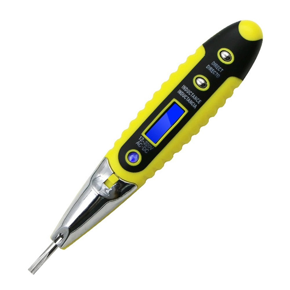 AC DC Electric Test Pen with Night Sight Voltage Detector Tester Tool 12-220V LCD Digital Electrical Multiple Sensor