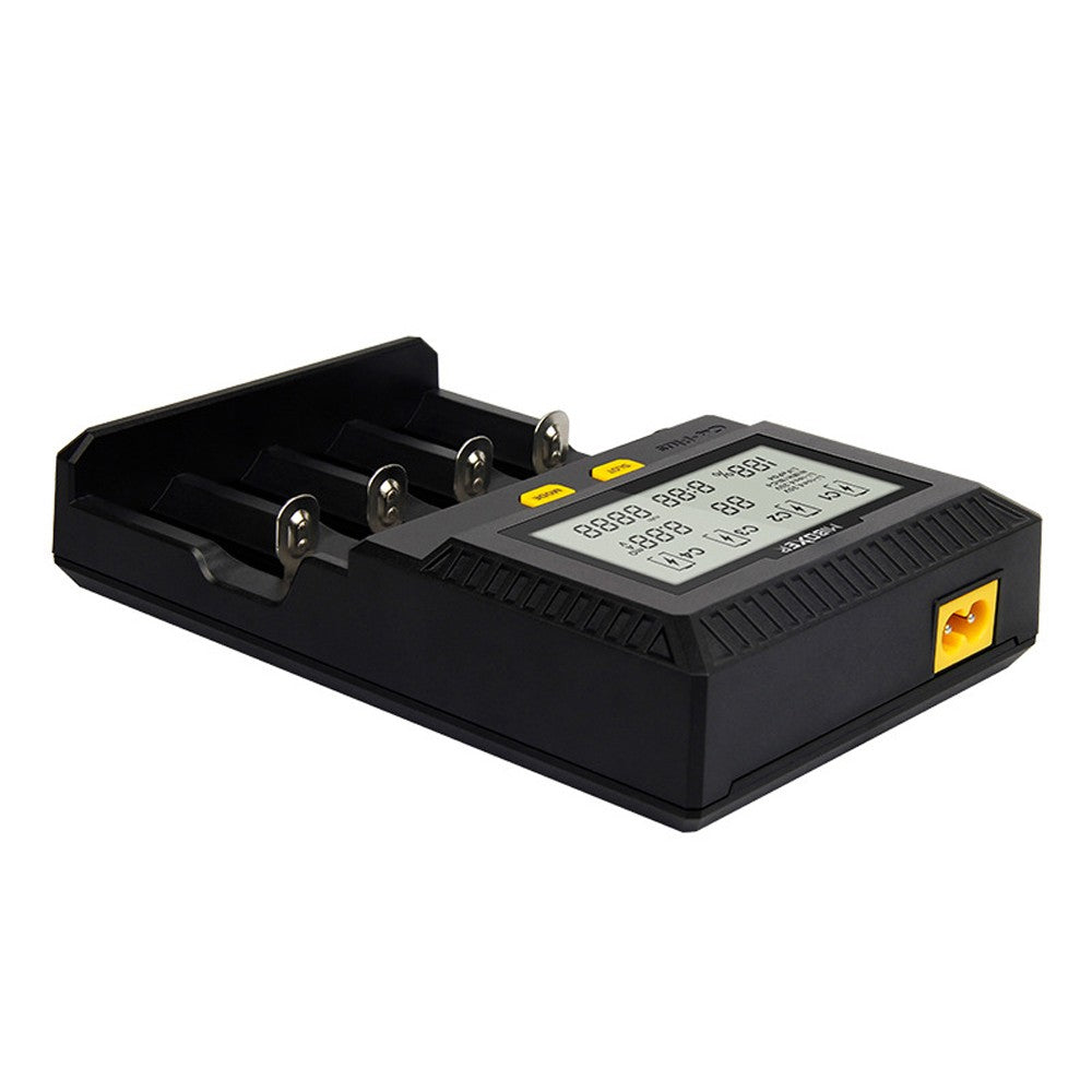 MIBOXER C4-plus Battery Charger Intelligent Universal 2.5A 4 Bay LCD Display - Black