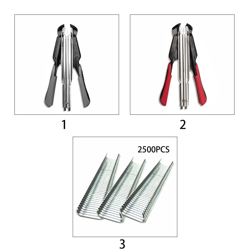 Mini Handheld Portable C-nail Supermarket Sealing Pliers Animal Husbandry Cage Binding Tool - 1 Box of Nails