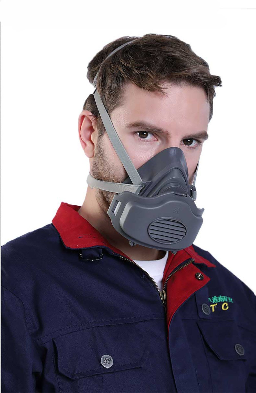 M3200 N95 Filter Respirator Gas Mask Dust Painting Spraying Mask - Grey