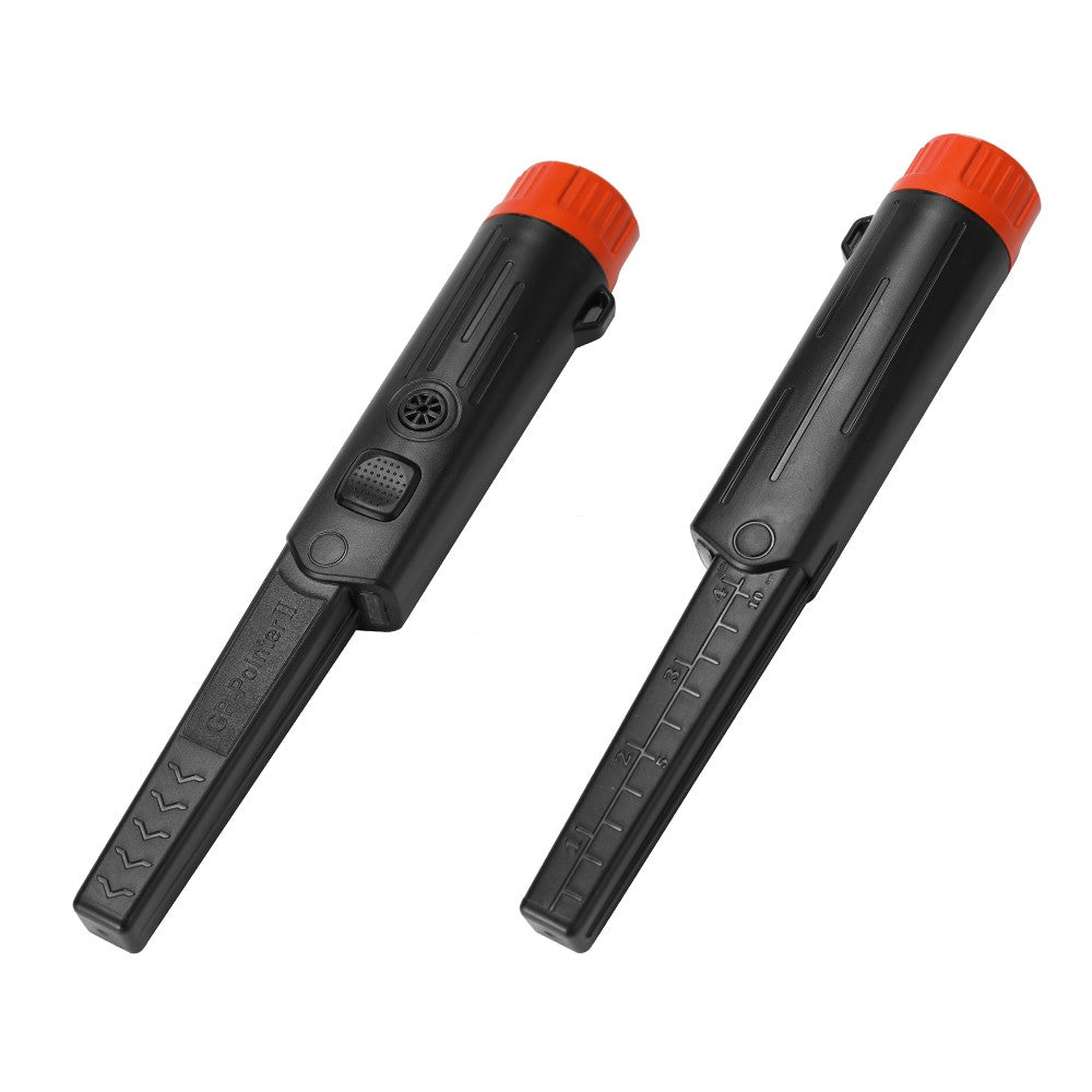 Waterproof Handheld Metal Detector with LED Light Treasure Archaeological Gold Locator Pointer - Black