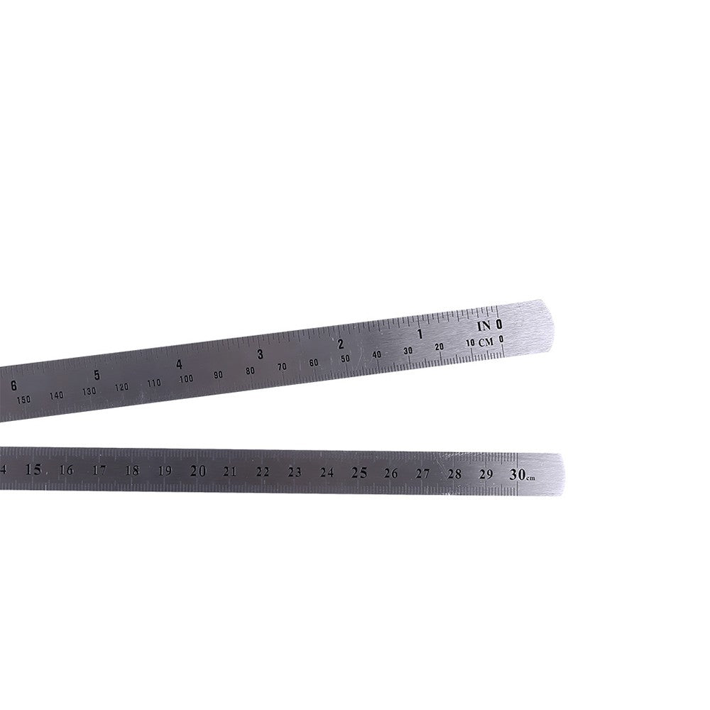 Stainless Steel 180 Degree Protractor Angle Finder Rotary Woodworking Measuring Ruler - Double Arms, 300mm/11.81in