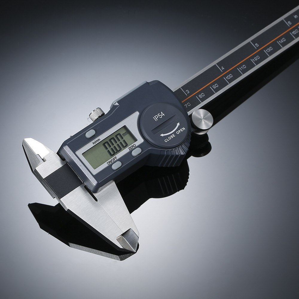 Digital Stainless Steel Caliper mm/inch LCD Display Vernier Caliper IP54 Waterproof - 0-100mm