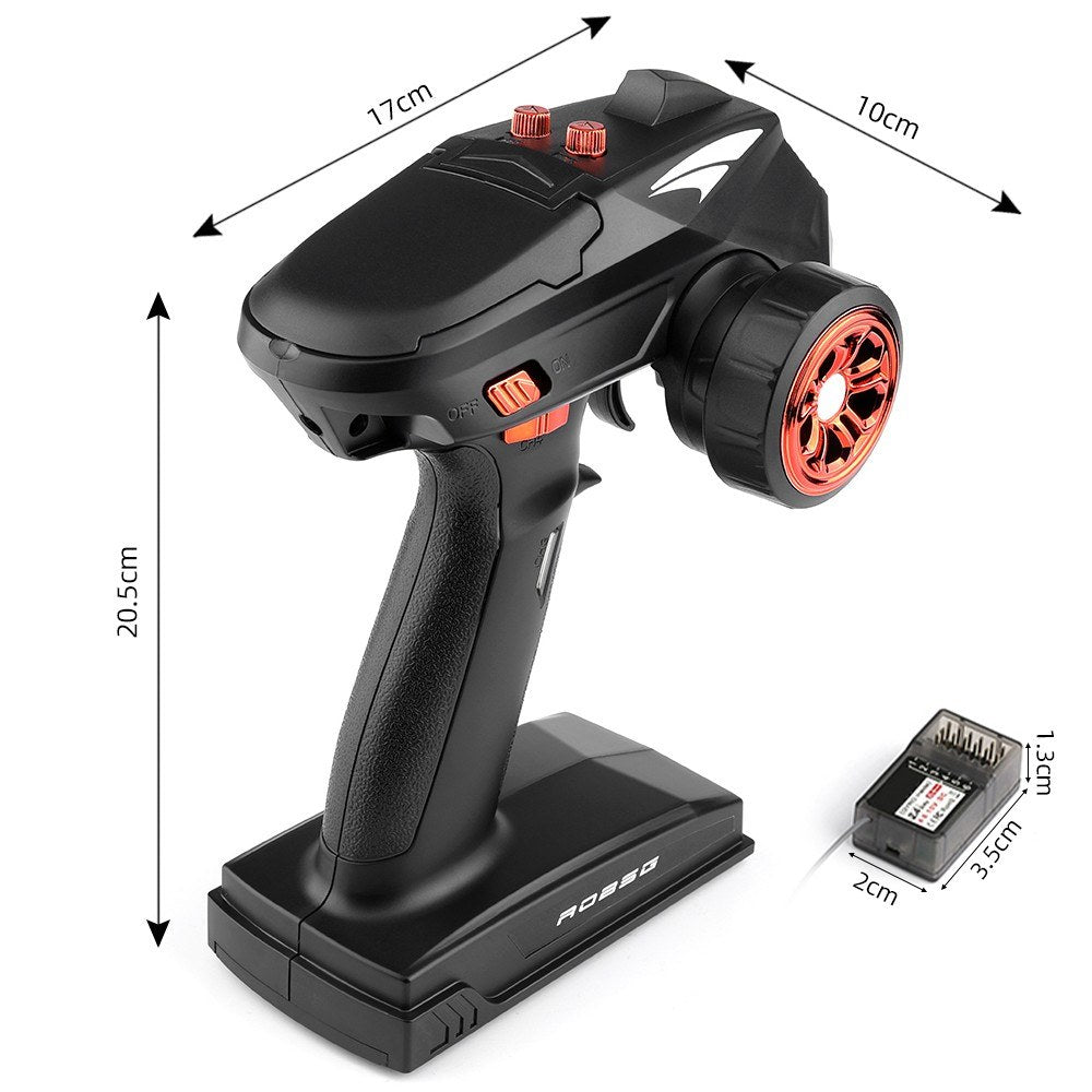 ZINO X4 2.4G 6CH Remote Control Transmitter with Receiver - Black