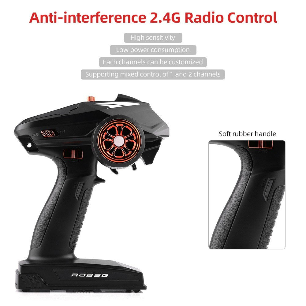 ZINO X4 2.4G 6CH Remote Control Transmitter with Receiver - Black