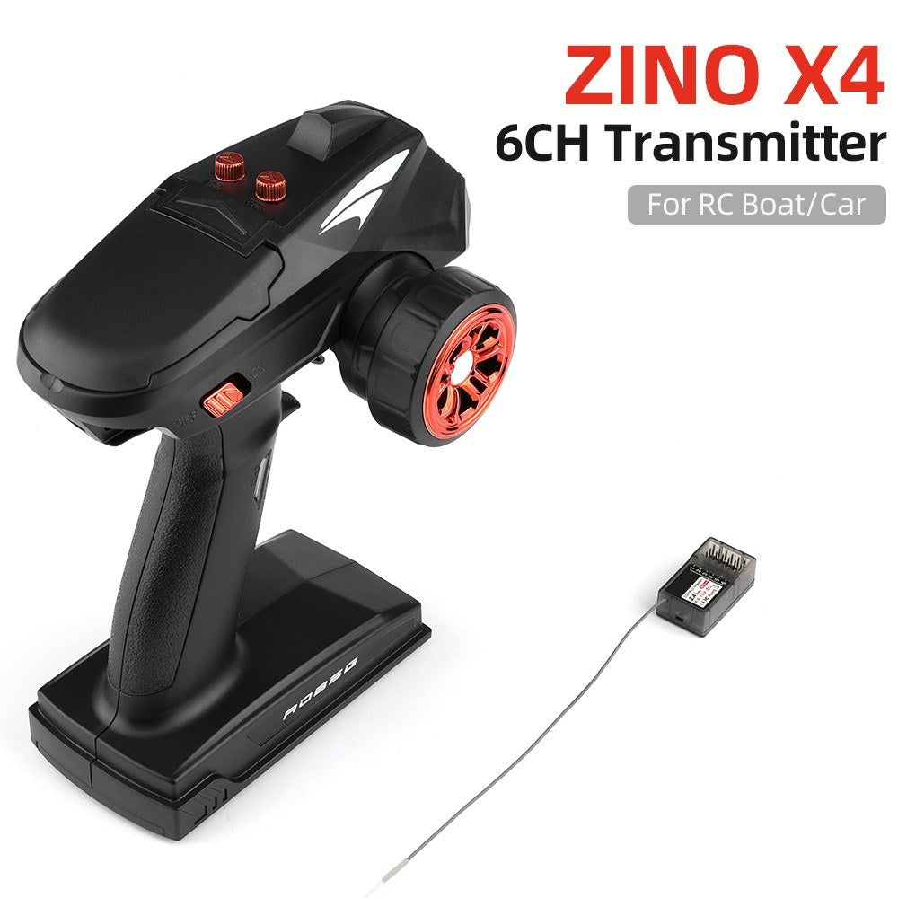 ZINO X4 2.4G 6CH Remote Control Transmitter with Receiver - Black