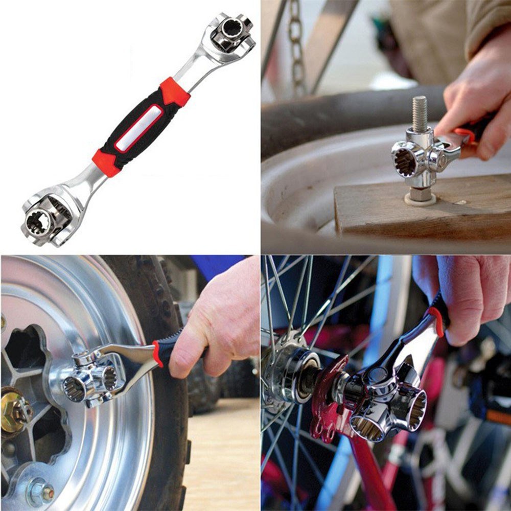 48-in-1 Socket Wrench Multifunction Universal 360 Degree Socket Spanner Wrench Rotating Tool Torx Square Damaged Bolts and Any Size Standard or Metric Home and Auto Repair Tools