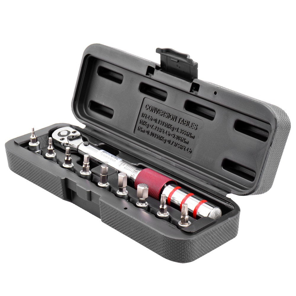 DR 2-15Nm Mini Adjustable Bike Torque Wrench Set Bicycle Repair Tool Kit Torque Spanner