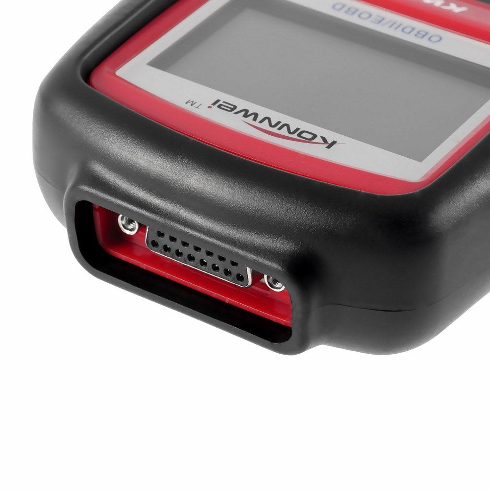 KW808 OBDII / EOBD Auto Engine Fault Diagnostic Scanner Code Reader Work for US/Asian/European Vehicles - Red/Black