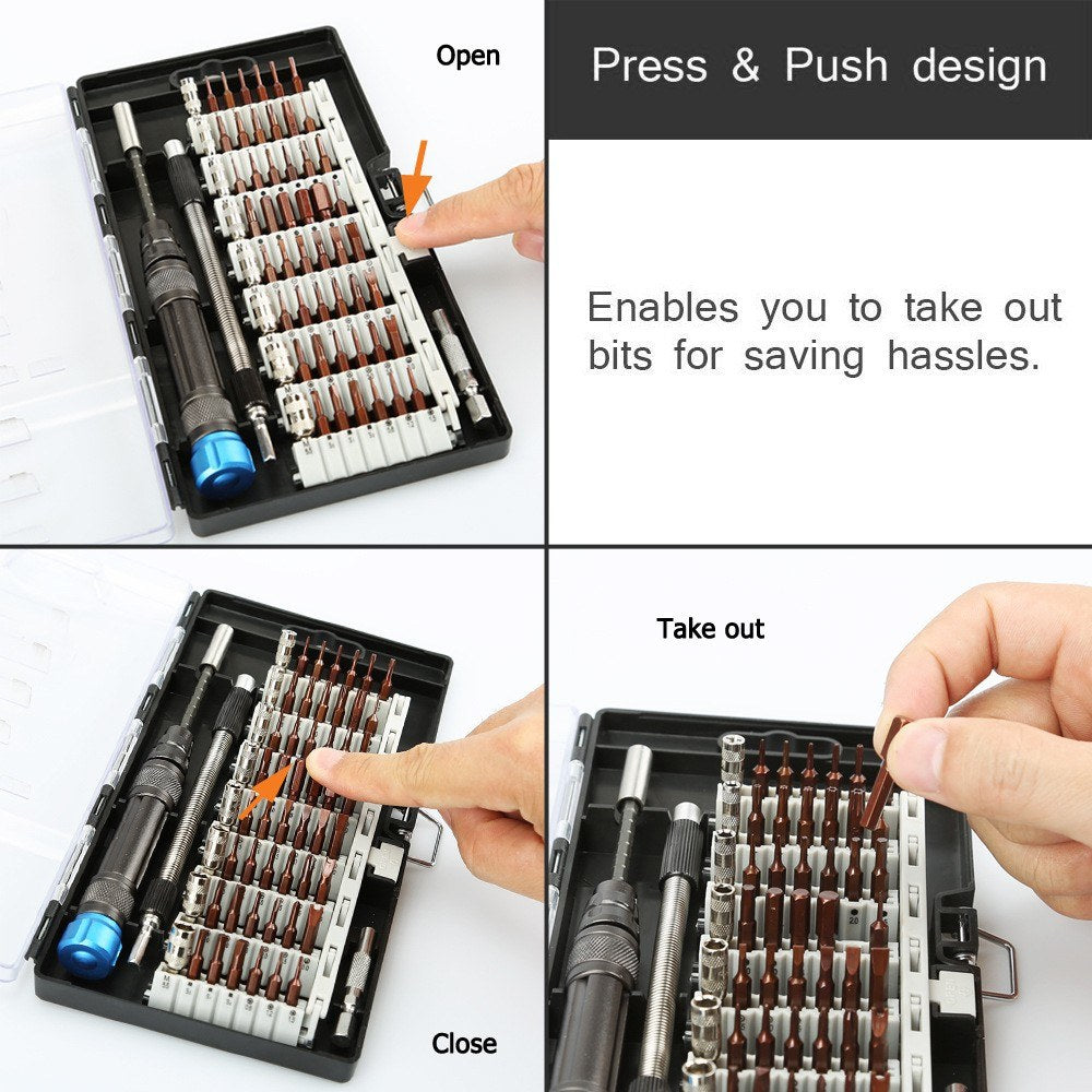 60 in 1 Multi Tool Screwdriver Set Hardware Magnetic Pen Flexible Metal Household Appliance Maintenance for Computer Mobile Phone Electronics Repair