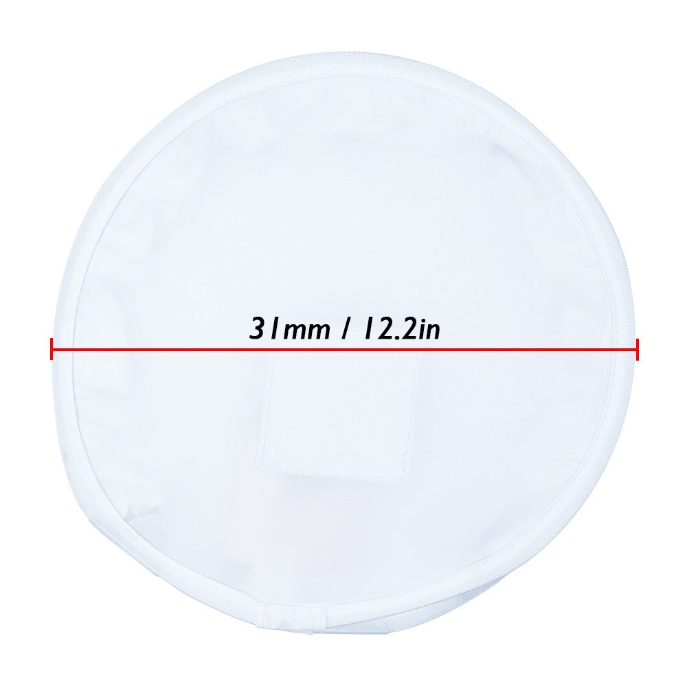 12in Mini Portable Round On-camera Flash Diffuser Easy-fold Design Softbox for Flash Speedlite