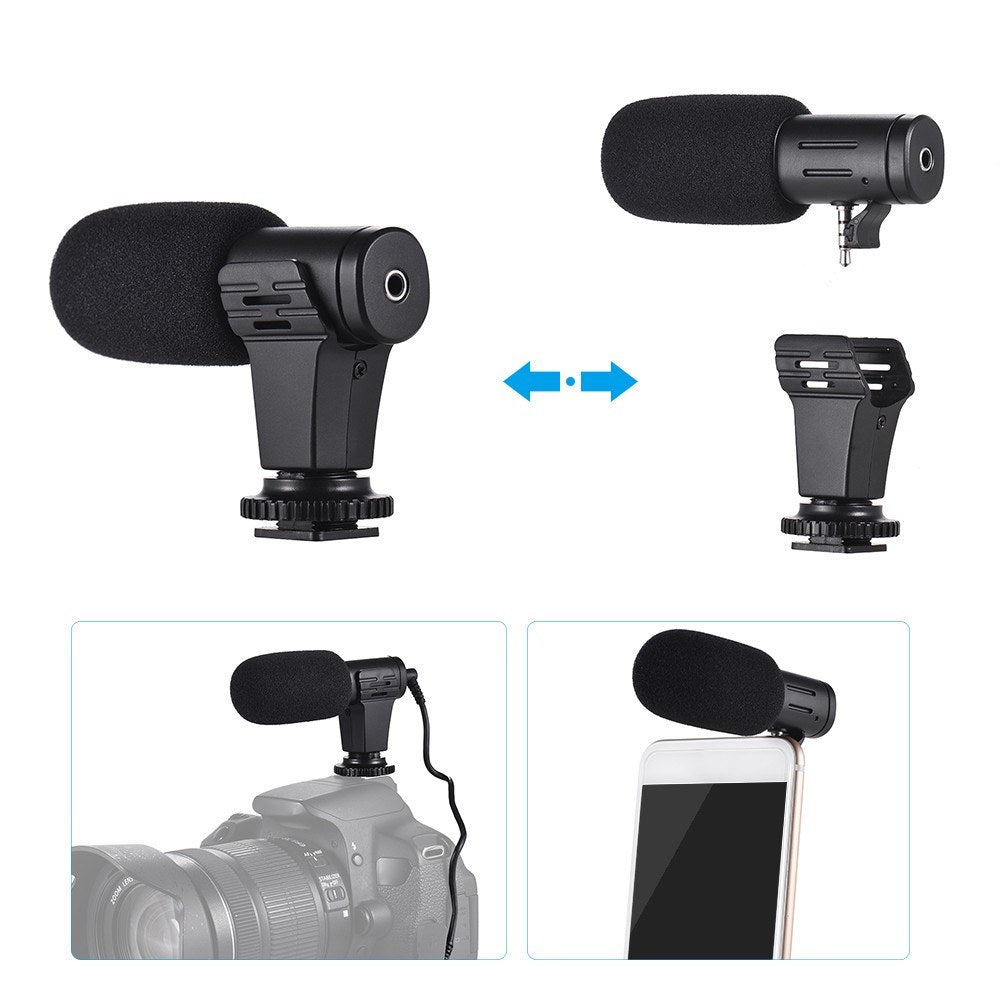 Mobile Phone Microphone Universal Mini Portable Video Record Microphone for DSLR Cameras