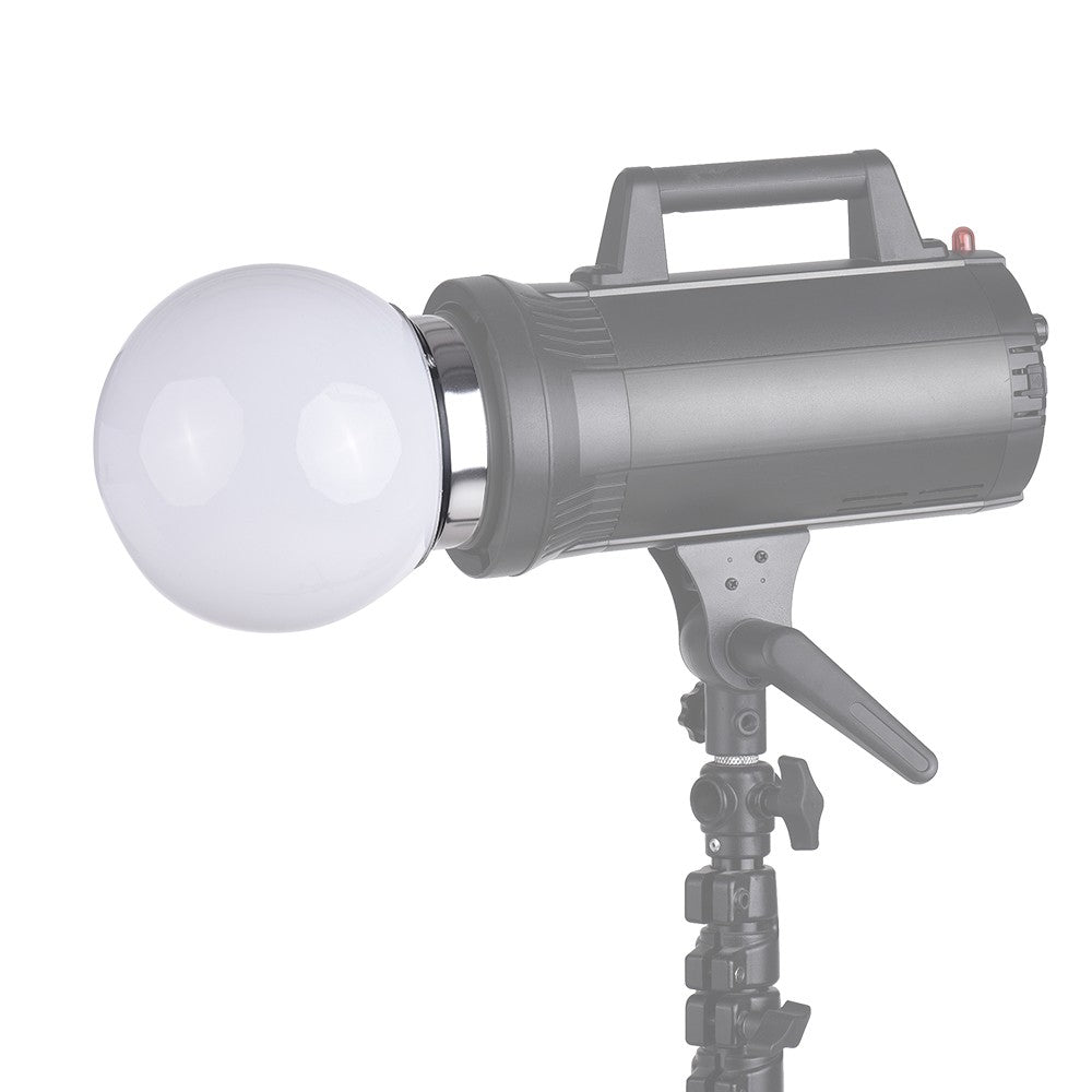 Uniqkart for Canon Nikon YongnuAo Metz Neewer Godox Studio Lighting Flash 6-inch Spherical Monolight Diffuser Ball with Bowens S-type Mount