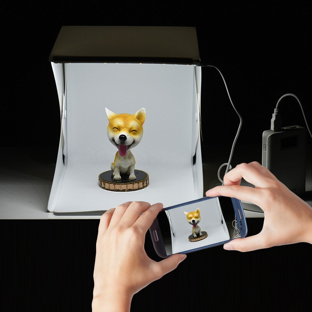 Portable Photo Studio LED Light Box Shooting Tent Mini Softbox + 4 Colors Backdrops