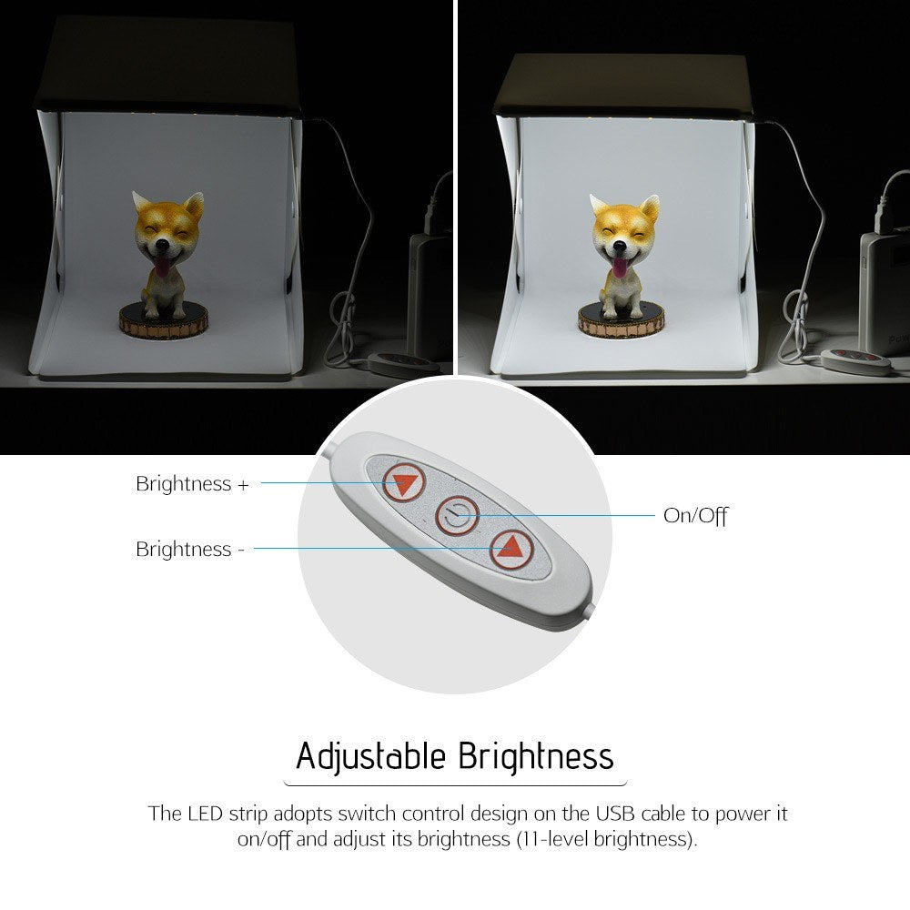 Portable Photo Studio LED Light Box Shooting Tent Mini Softbox + 4 Colors Backdrops