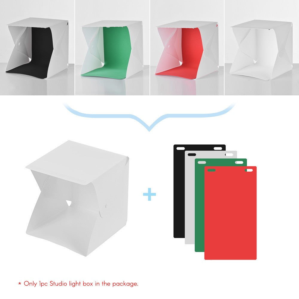 Portable Photo Studio LED Light Box Shooting Tent Mini Softbox + 4 Colors Backdrops