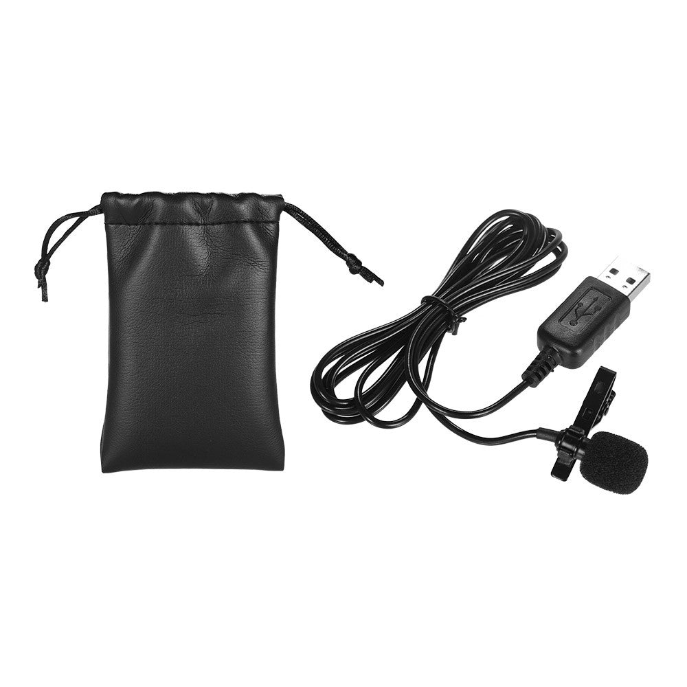 Uniqkart for Computer PC Laptop Mini Lapel Lavalier Clip-on Condenser Microphone Mic with USB Plug