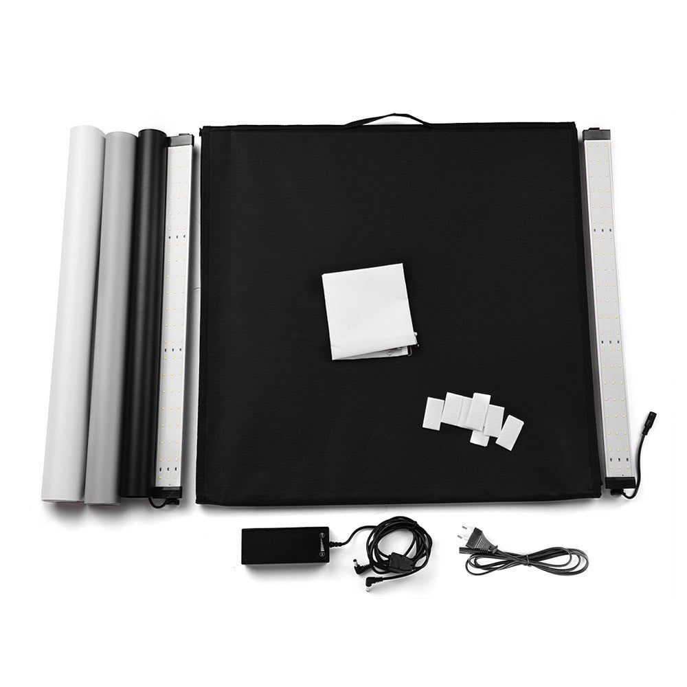 Shooting Tent kit Photo Box 24*24*24 Inch Adjustable Brightness Table Top Photography Light Box - EU Plug