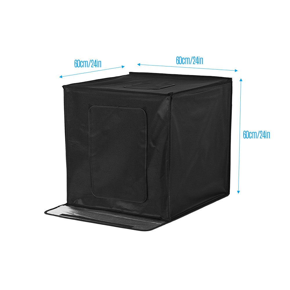 Shooting Tent kit Photo Box 24*24*24 Inch Adjustable Brightness Table Top Photography Light Box - EU Plug