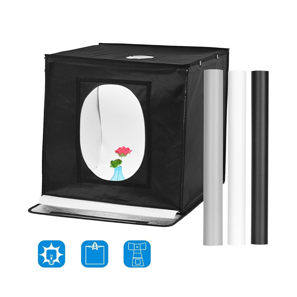Shooting Tent kit Photo Box 24*24*24 Inch Adjustable Brightness Table Top Photography Light Box - UK Plug