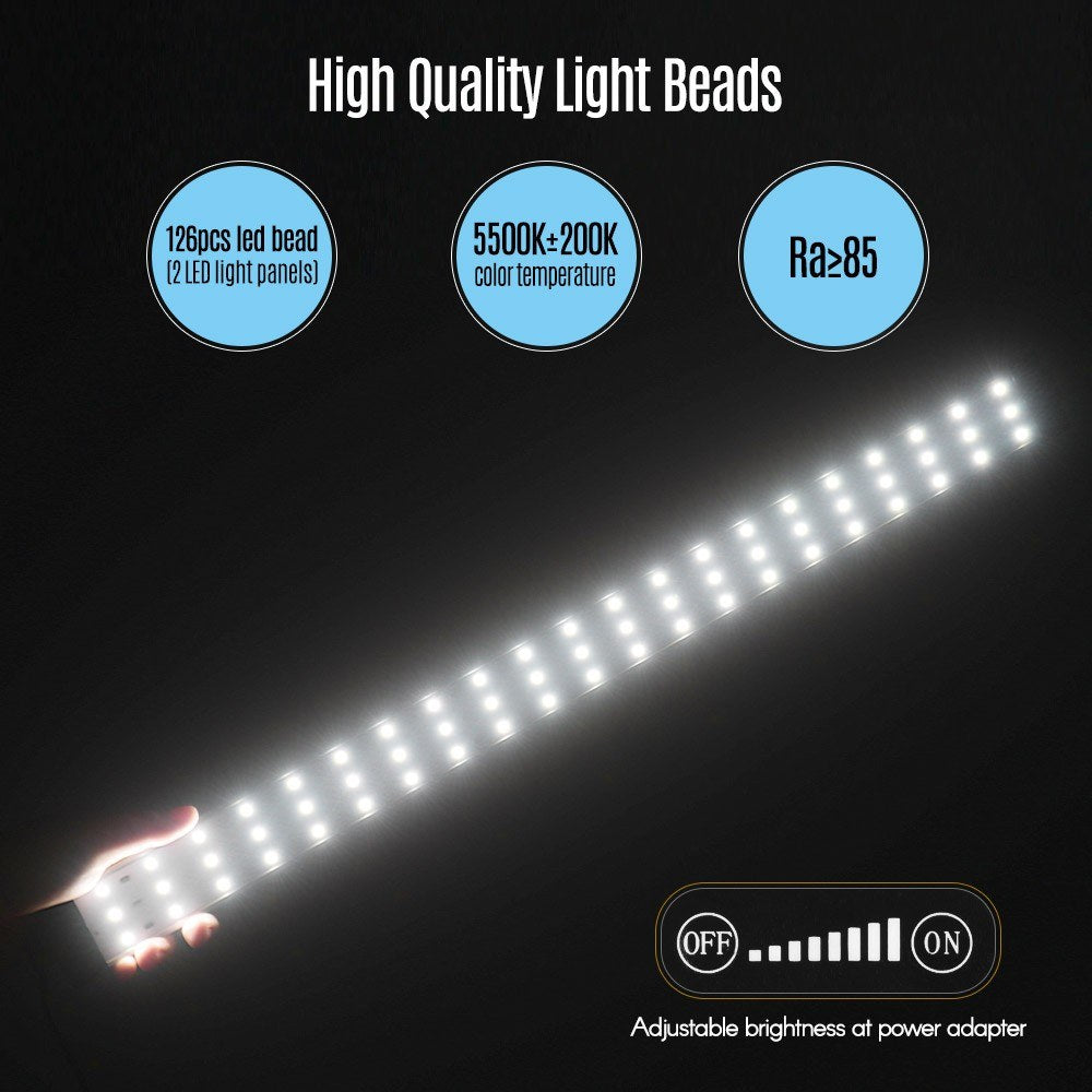 Shooting Tent kit Photo Box 24*24*24 Inch Adjustable Brightness Table Top Photography Light Box - UK Plug