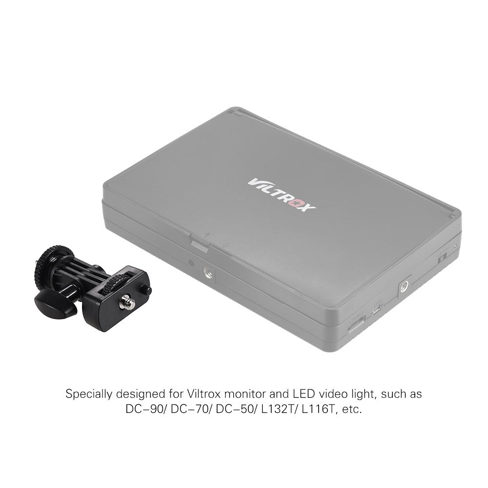 Flexible Cold Shoe Mount Adapter with 1/4 Inch Screw for Viltrox DC-90 DC-70 DC-50 Monitor Etc.