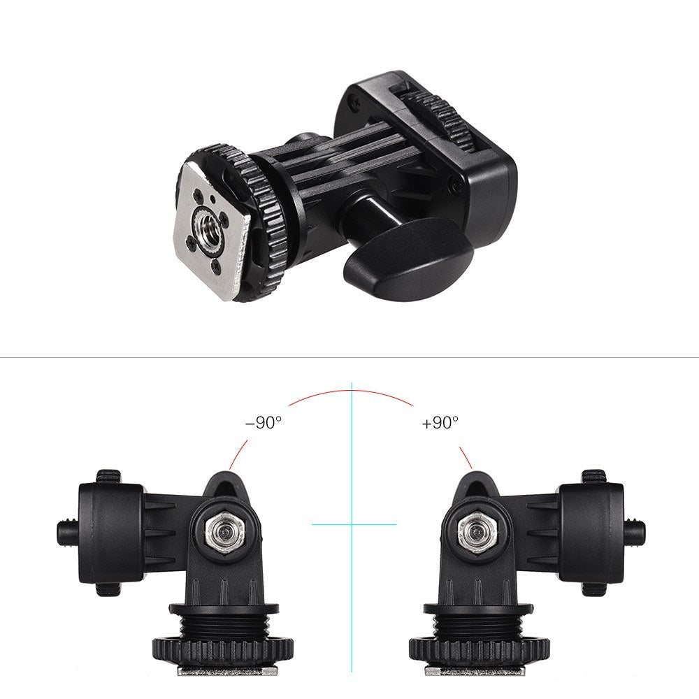 Flexible Cold Shoe Mount Adapter with 1/4 Inch Screw for Viltrox DC-90 DC-70 DC-50 Monitor Etc.
