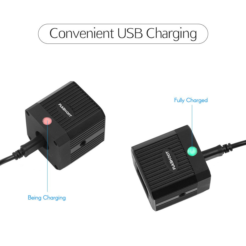 Waterproof Aluminum Alloy Cube LED Video Light 5600K Diving Fill Light Strobe Flash with 1/4 Inch Screw Hole - Black