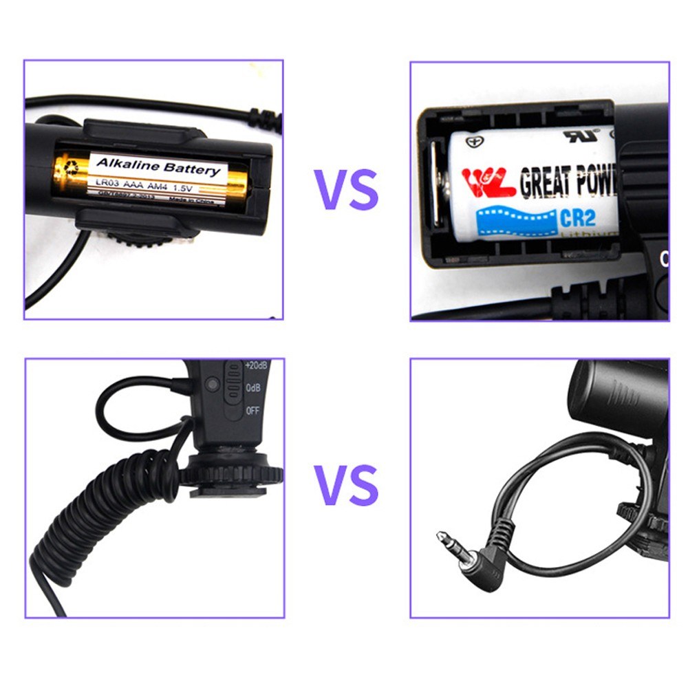 Professional Microphones MIC-05 3.5mm Condenser Photography Interview Recording Microphone