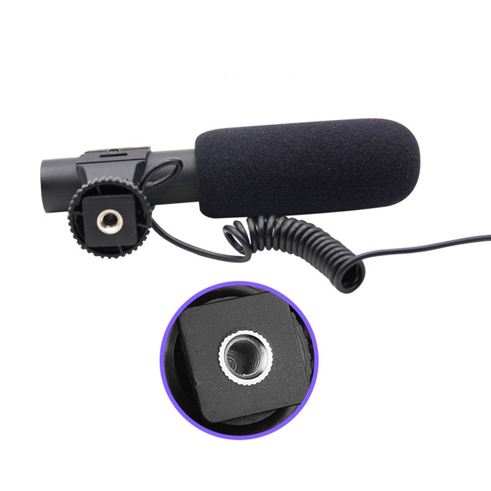 Professional Microphones MIC-05 3.5mm Condenser Photography Interview Recording Microphone