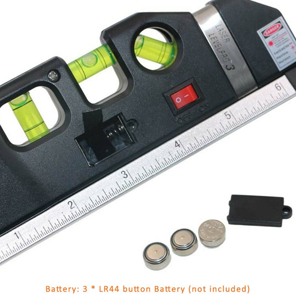 High Precision Laser Level with Horizontal Vertical Cross Line Laser Light Beam and Measuring Tape