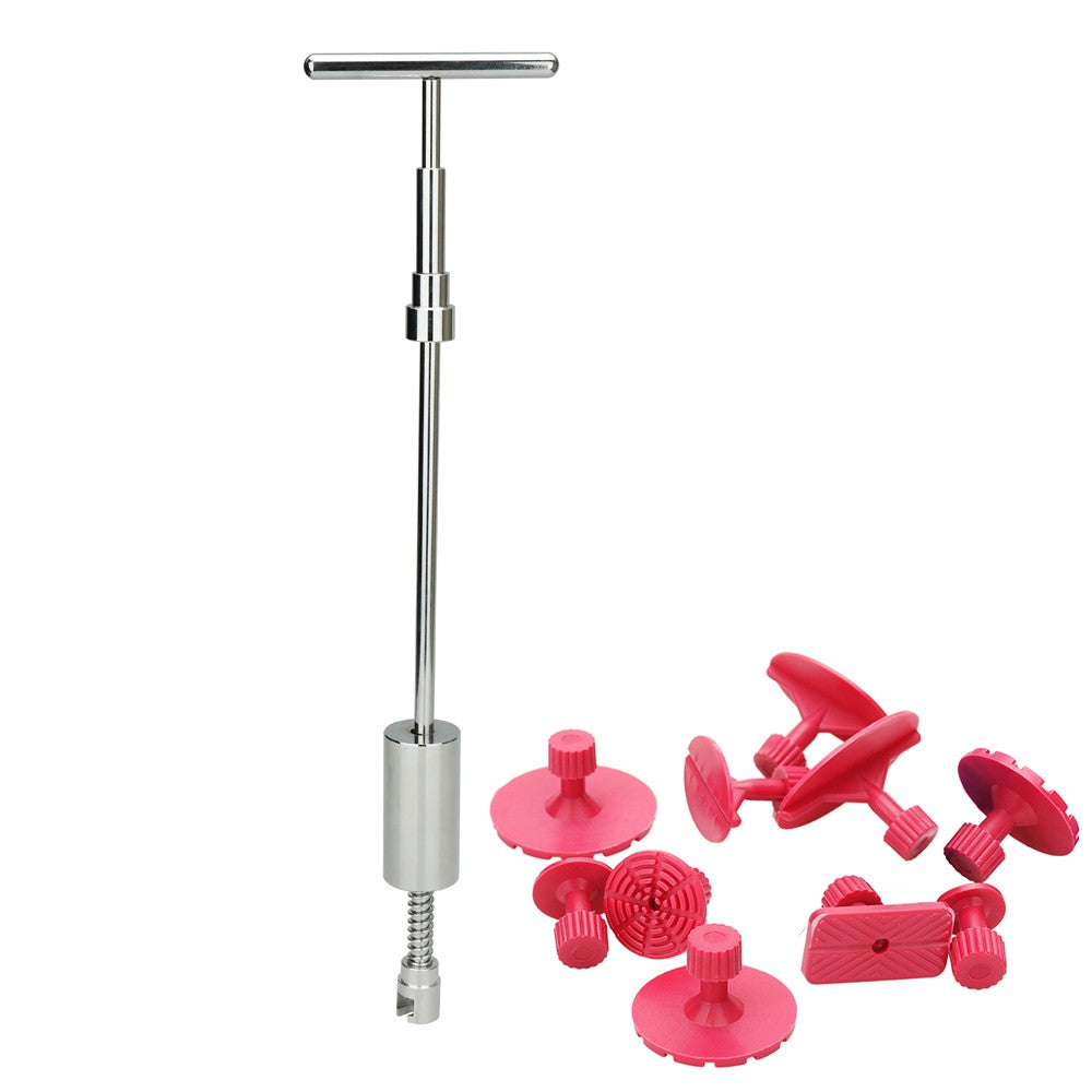 2-in-1 Two Ways Puller Slide Hammer Pull Rod Tabs Dent Suction Tools Paintless Repair Puller Glue Tab Set