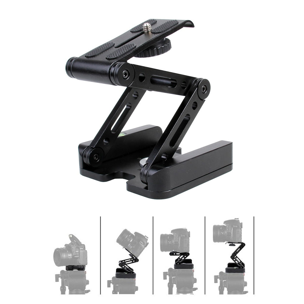 Portable Aluminum Alloy Foldable Tilt Head Z-shaped Tripod Head for Canon Nikon Sony DSLR ILDC Cameras