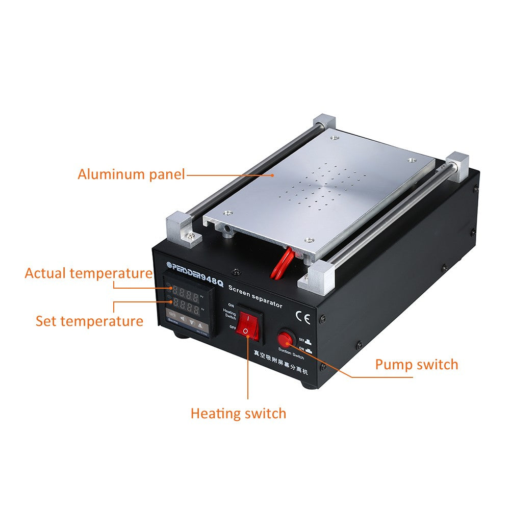 PE-948Q 7 inch 220V/110V 550W LCD Screen Repair Separator for Cellphone - EU Plug
