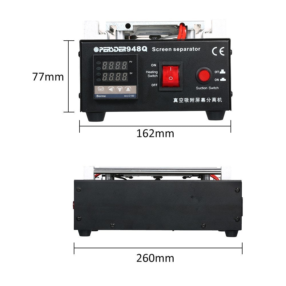 PE-948Q 7 inch 220V/110V 550W LCD Screen Repair Separator for Cellphone - EU Plug