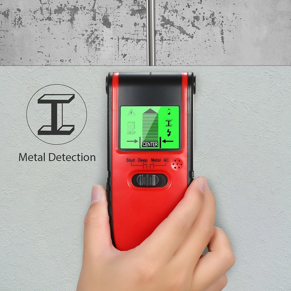 4 in 1 Stud Finder Wall Detector Wall Center Sensor Scanner for Wood Metal Studs and AC Cable Live AC Wire Scanner Warning Detection