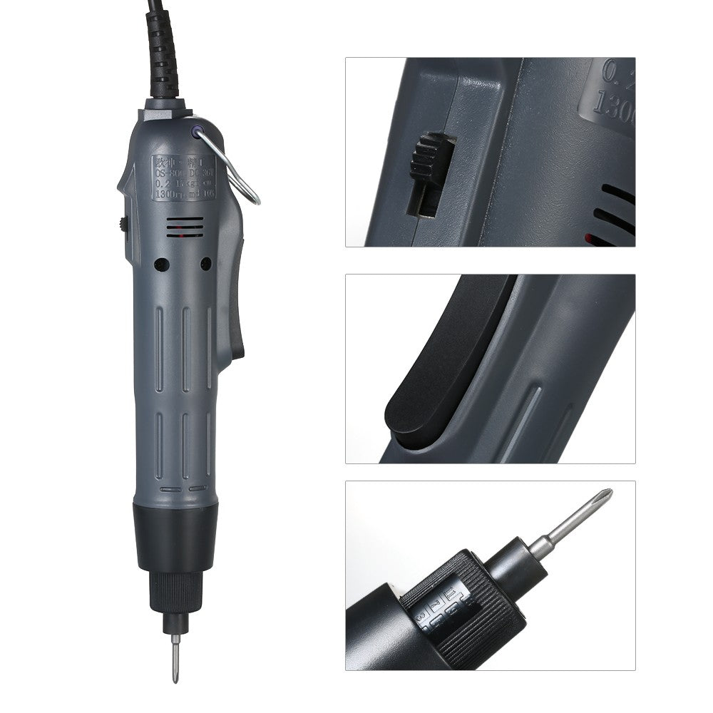 Electric Screwdriver Adjustable Industrial Electrical Screwdriver Powered Screw Driver Torque Electric Screwdriver with Power Supply Plug