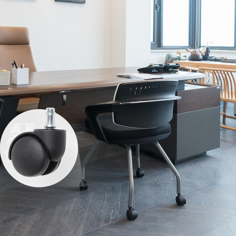 5Pcs Office Computer Chair Swivel Caster Replacement Chair Roller Nylon Caster Wheels