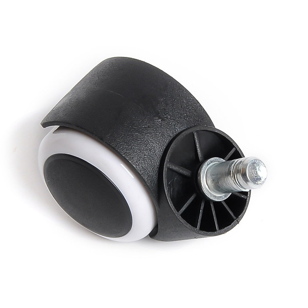 5Pcs Office Chair Roller 2" Swivel Caster Wheels Universal Furniture Casters - White